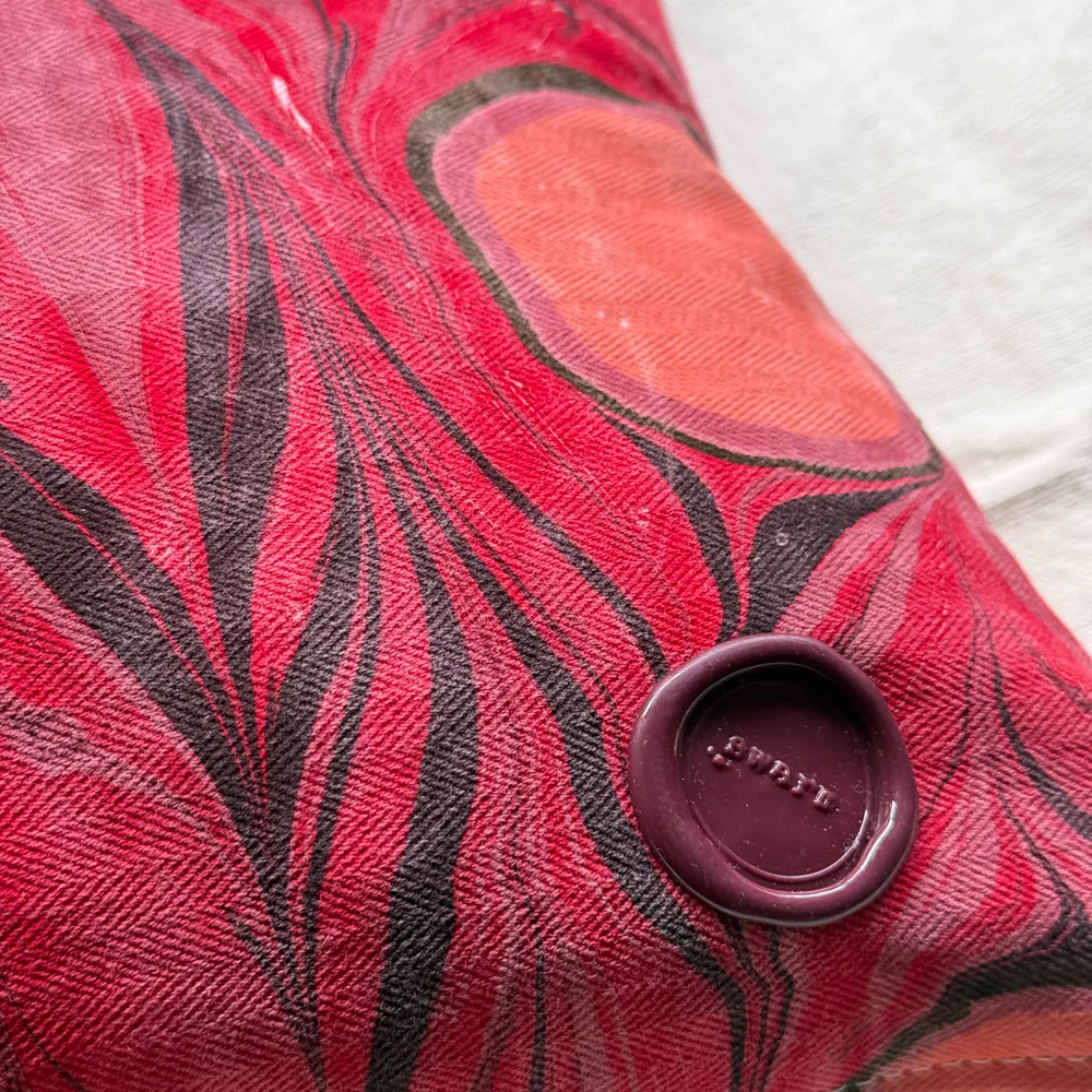 Hand Marbled One-of-a-Kind Pillow (26-10) - Image 4