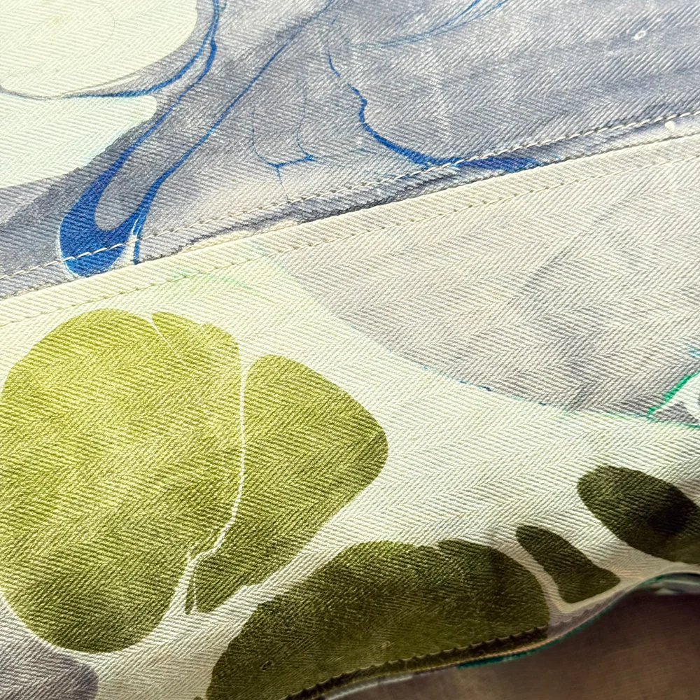 Hand Marbled One-of-a-Kind Pillow (26-14) - Image 5