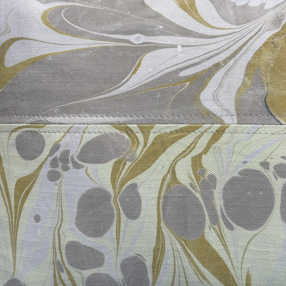 Hand Marbled One-of-a-Kind Pillow (26-15) - Image 4