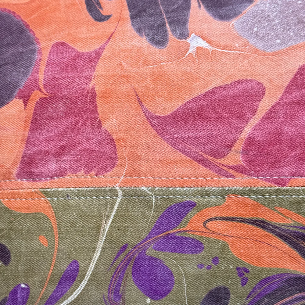Hand Marbled One-of-a-Kind Pillow (26-18) - Image 6