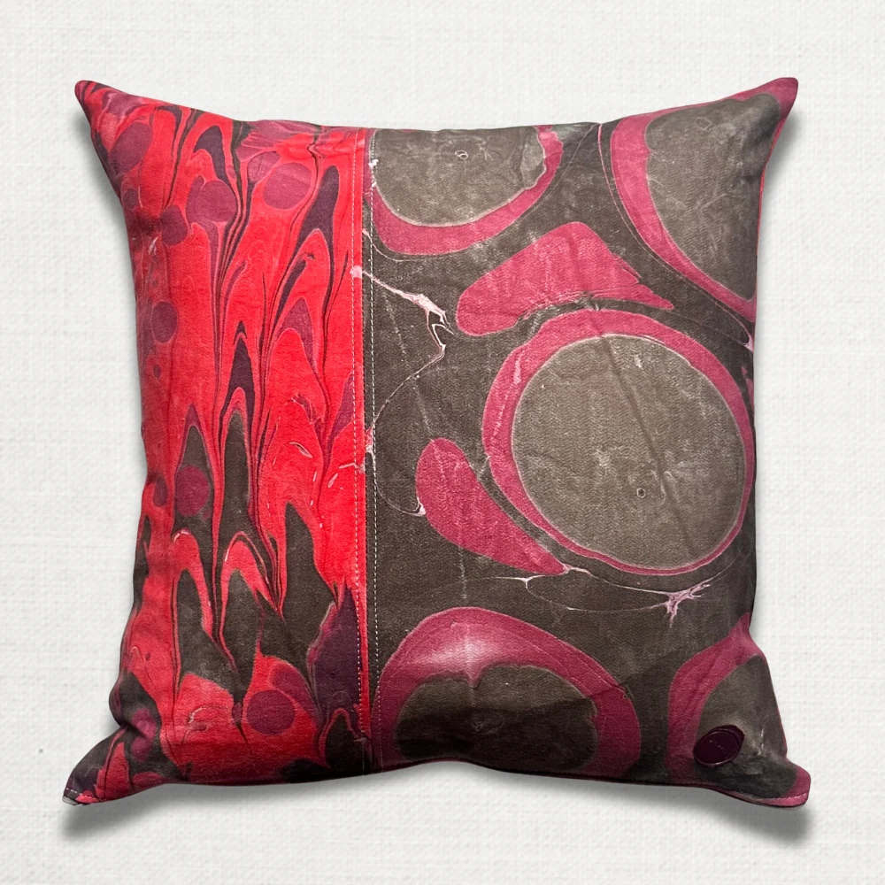 Hand Marbled One of a Kind Pillow #SC1206 - Image 2