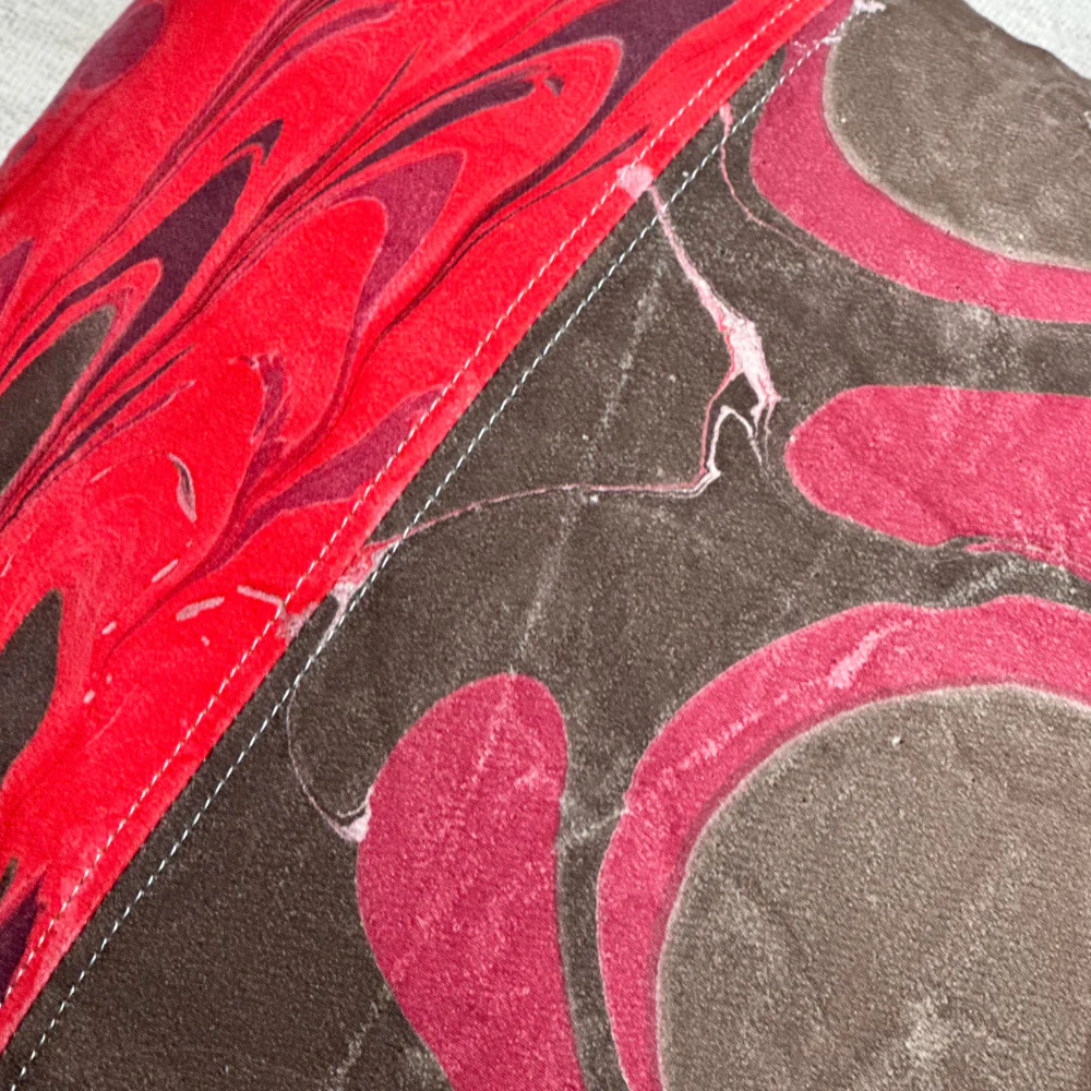 Hand Marbled One of a Kind Pillow #SC1206 - Image 4