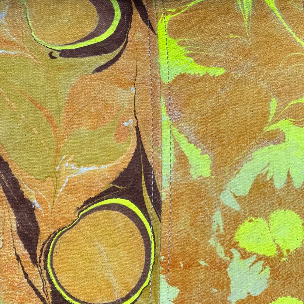 Hand Marbled One-of-a-Kind Pillow (SW01) - Image 3