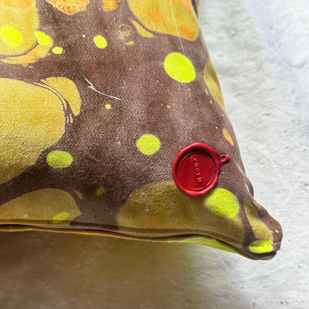 Hand Marbled One-of-a-Kind Pillow (SW01) - Image 5