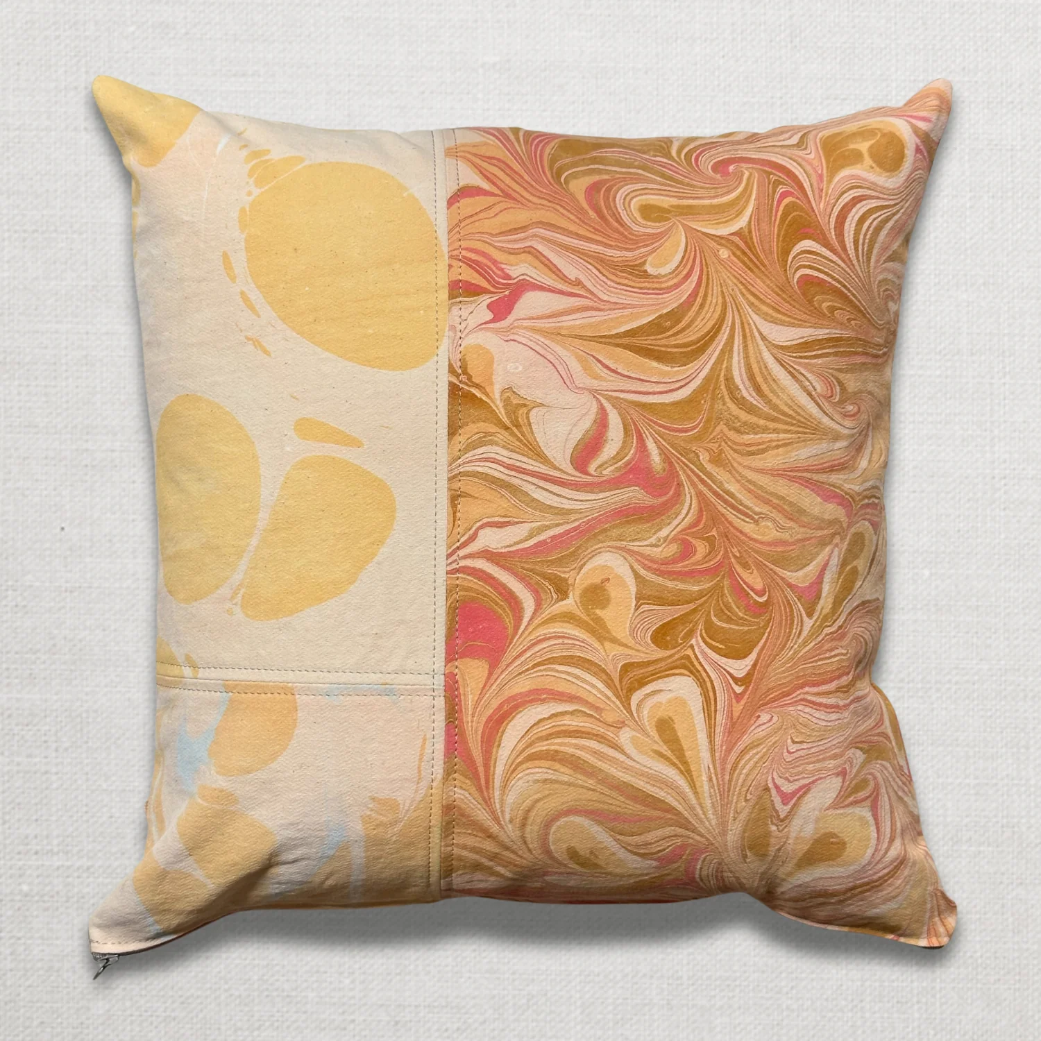 Hand Marbled One-of-a-Kind Pillow (SW02) - Image 2
