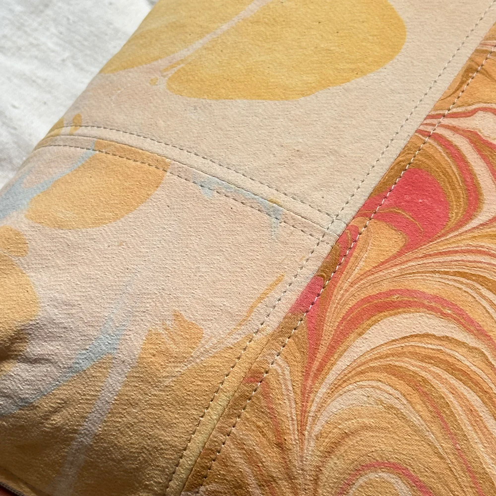 Hand Marbled One-of-a-Kind Pillow (SW02) - Image 5