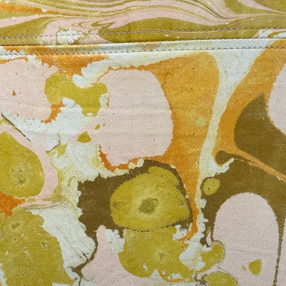 Hand Marbled One-of-a-Kind Pillow (SW05) - Image 3