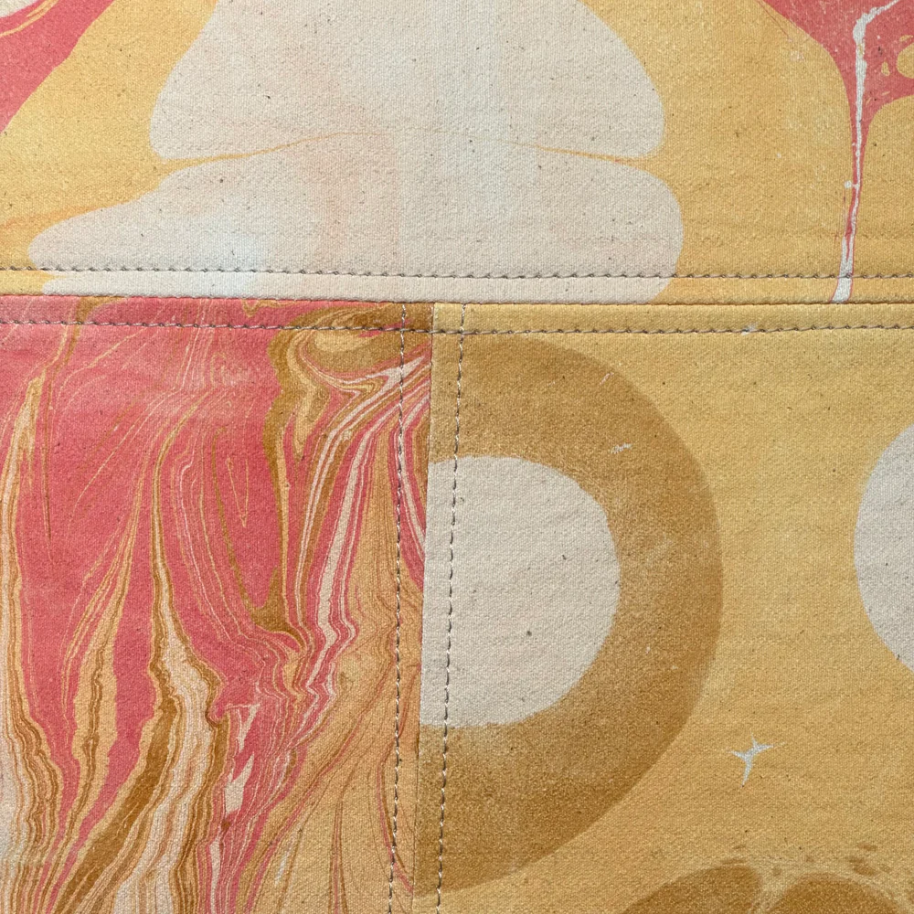Hand Marbled One-of-a-Kind Pillow (SW06) - Image 3