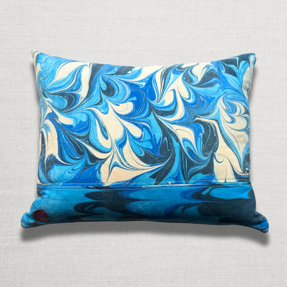 Hand Marbled One-of-a-Kind Pillow (SW713)