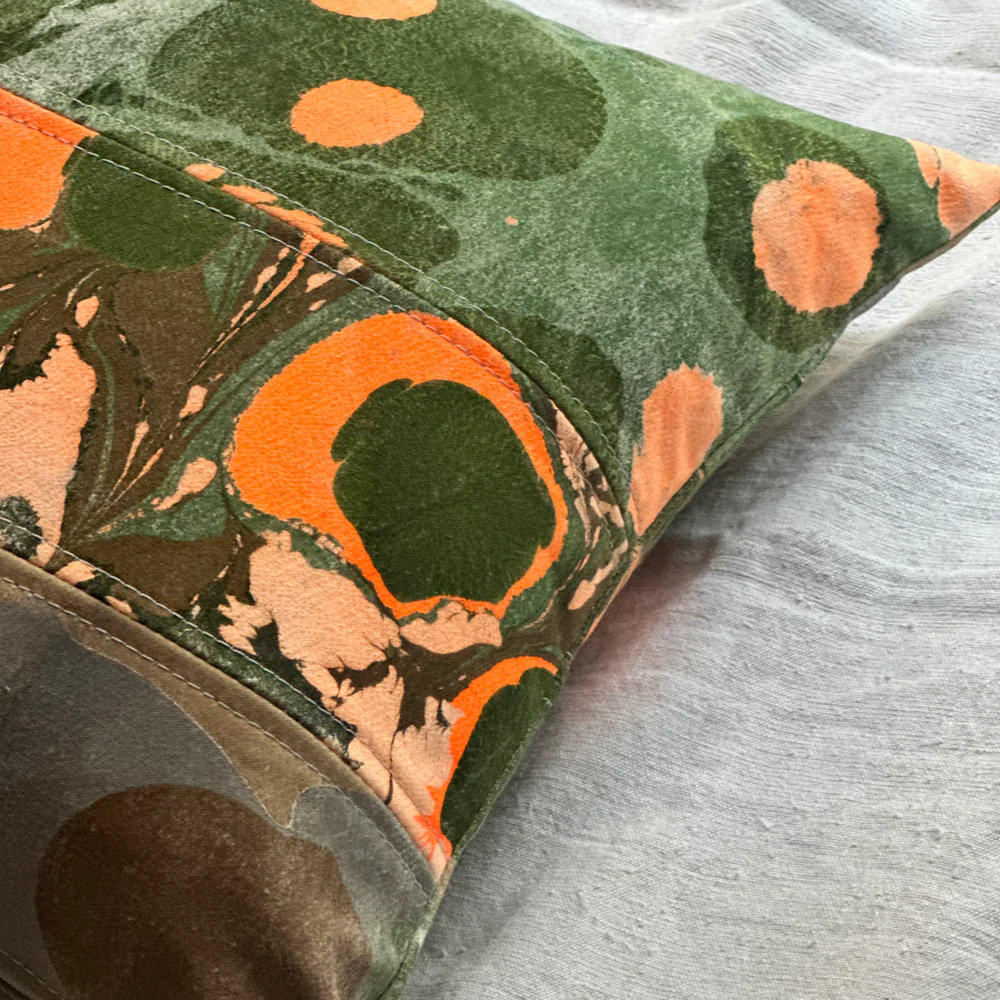 Hand Marbled One-of-a-Kind Pillow (SW717) - Image 5
