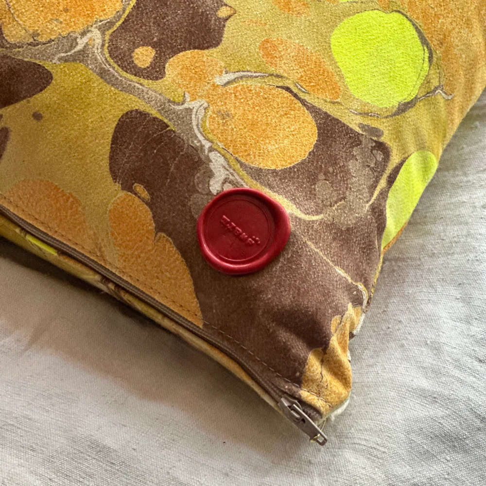 Hand Marbled One-of-a-Kind Pillow (SW718) - Image 3