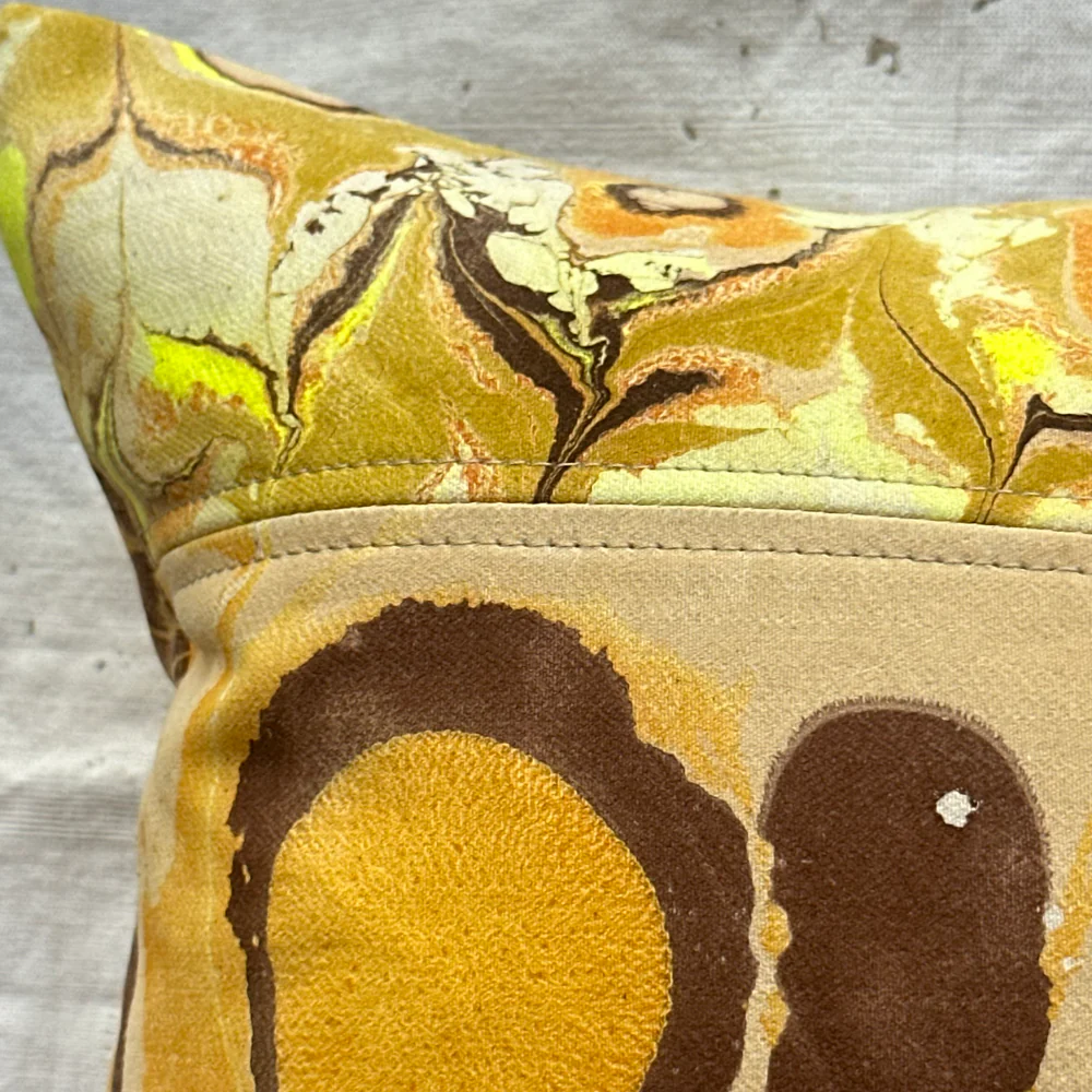 Hand Marbled One-of-a-Kind Pillow (SW718) - Image 5