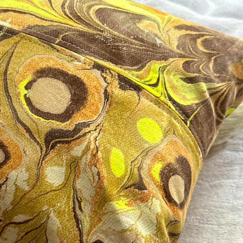 Hand Marbled One-of-a-Kind Pillow (SW718) - Image 6
