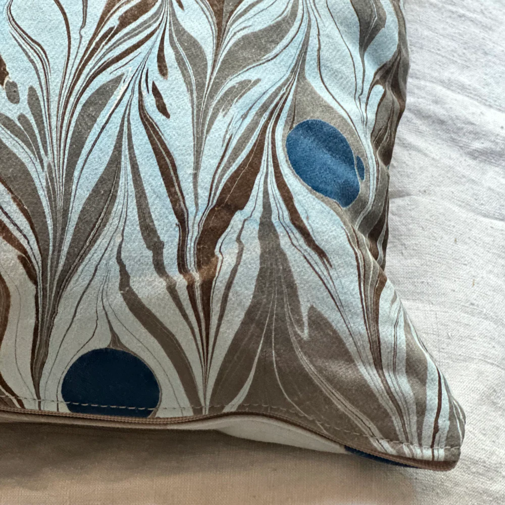 Hand Marbled One-of-a-Kind Pillow (SW719) - Image 3