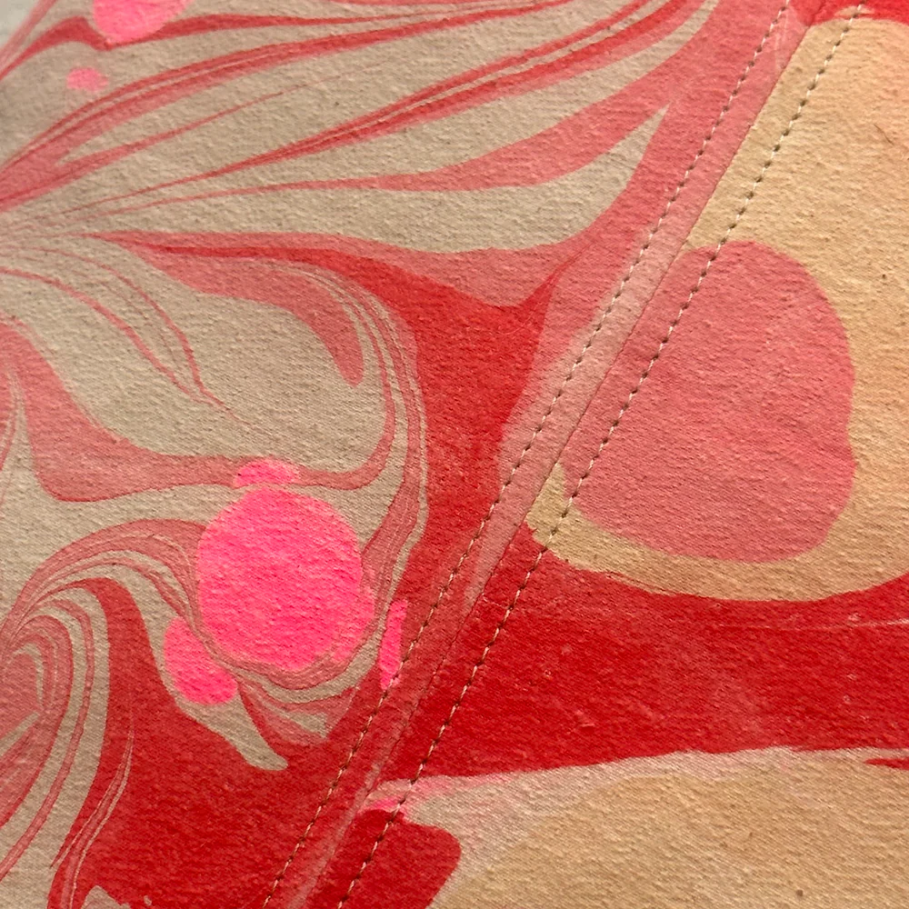 Hand Marbled One-of-a-Kind Pillow (SW723) - Image 3