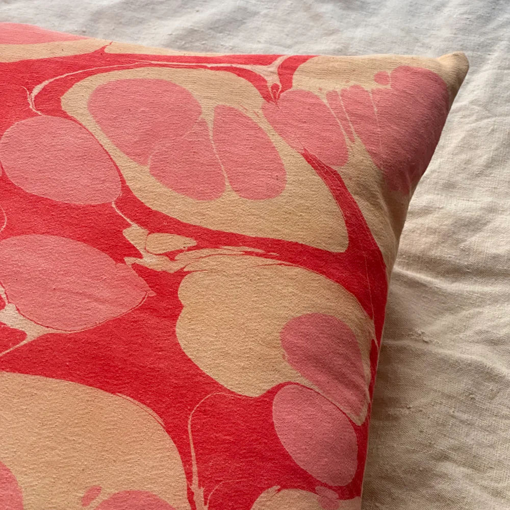 Hand Marbled One-of-a-Kind Pillow (SW723) - Image 4