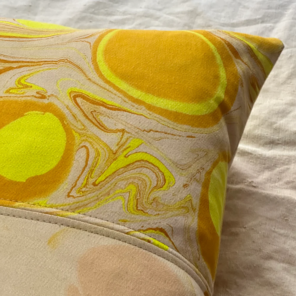 Hand Marbled One-of-a-Kind Pillow (SW724) - Image 4