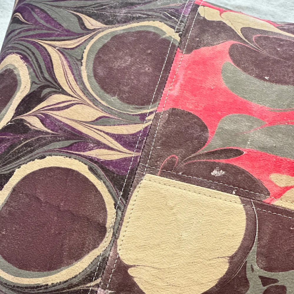 Hand Marbled One-of-a-Kind Pillow (SW728) - Image 2