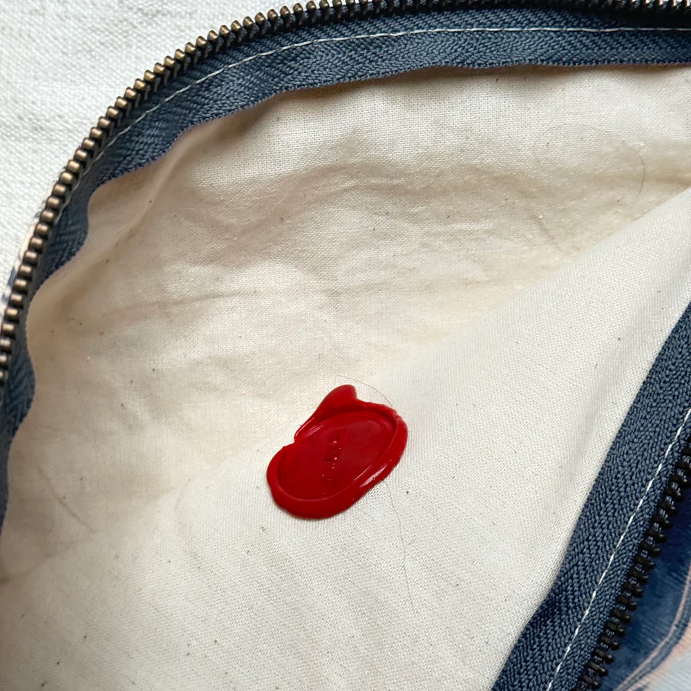 Hand Marbled One-of-a-Kind Zipper Pouch (#P02) - Image 3