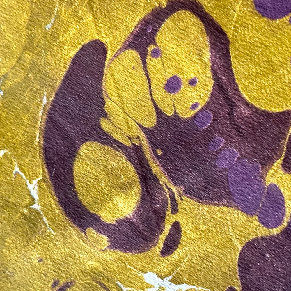 Hand Marbled One-of-a-Kind Zipper Pouch (#P02) - Image 4