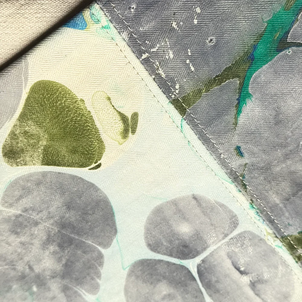 Hand Marbled One-of-a-Kind Zipper Pouch (#P06) - Image 3
