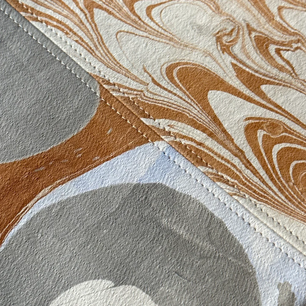 Hand Marbled One-of-a-Kind Zipper Pouch (#P06) - Image 3