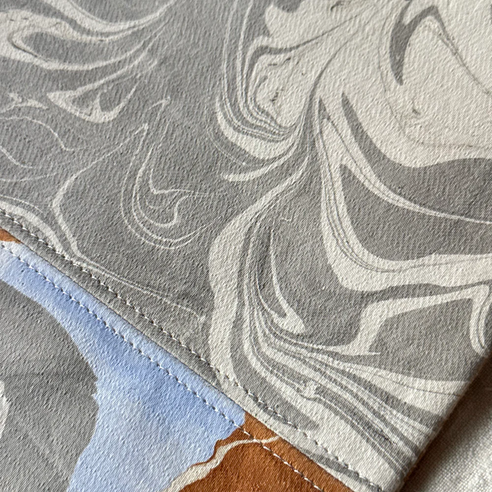 Hand Marbled One-of-a-Kind Zipper Pouch (#P06) - Image 4