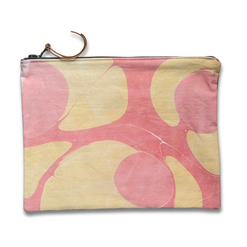 Hand Marbled One-of-a-Kind Zipper Pouch (#P08) - Image 2