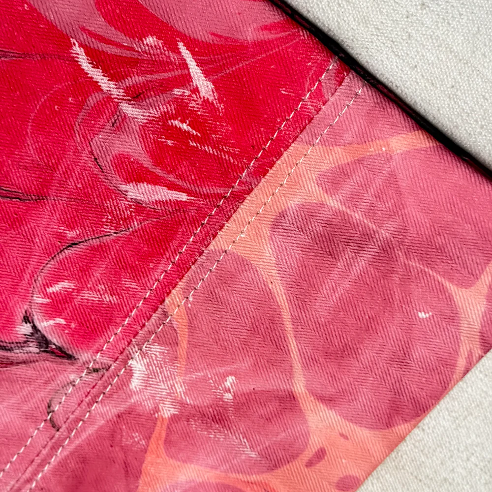 Hand Marbled One-of-a-Kind Zipper Pouch (#P09) - Image 4
