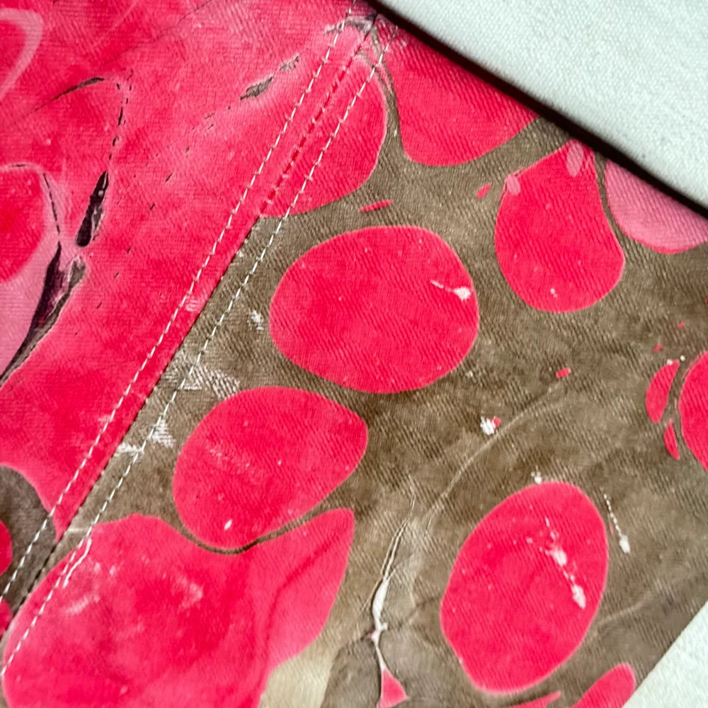 Hand Marbled One-of-a-Kind Zipper Pouch (#P09) - Image 5