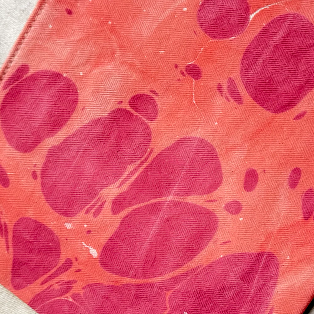 Hand Marbled One-of-a-Kind Zipper Pouch (#P14) - Image 4
