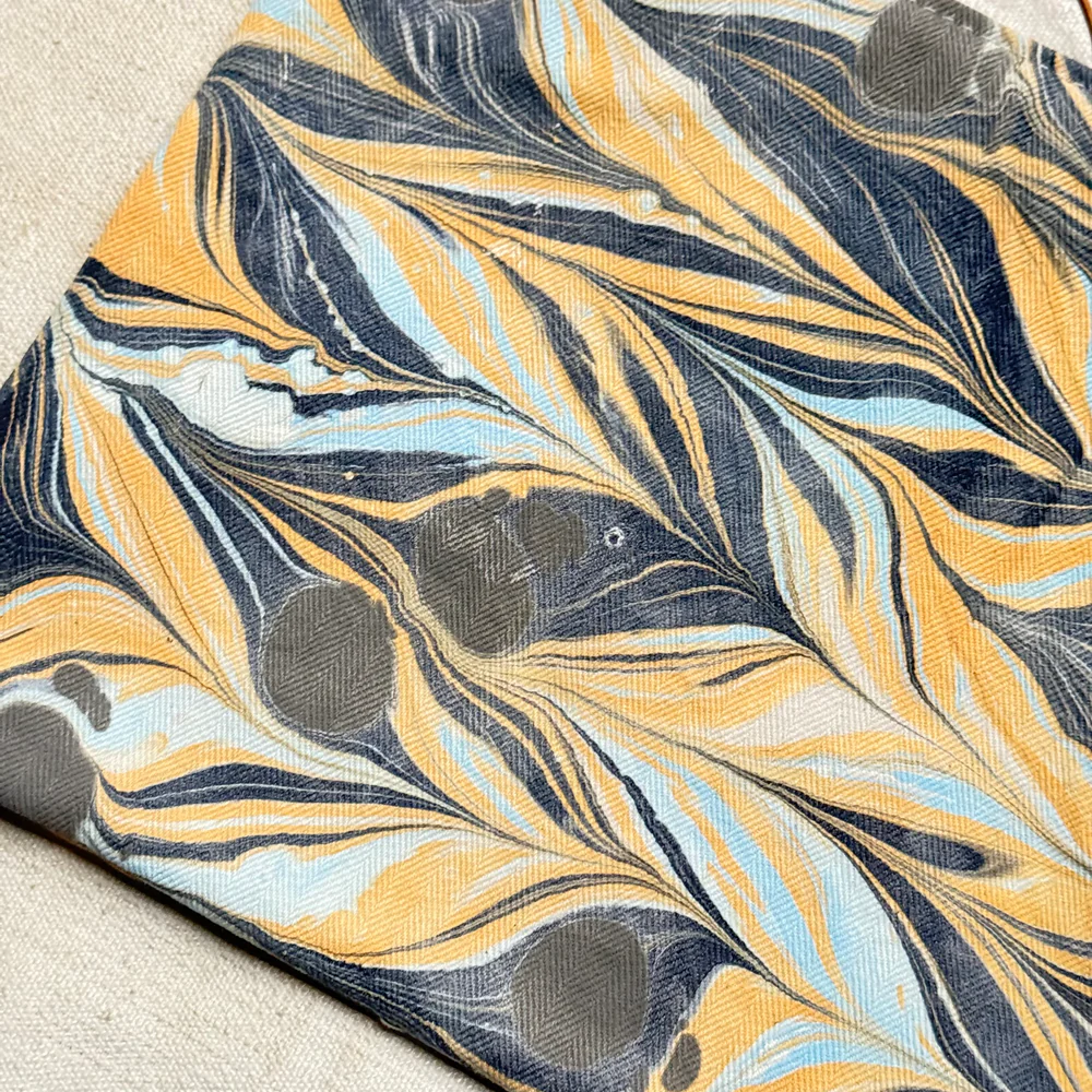 Hand Marbled One-of-a-Kind Zipper Pouch (#P15) - Image 3