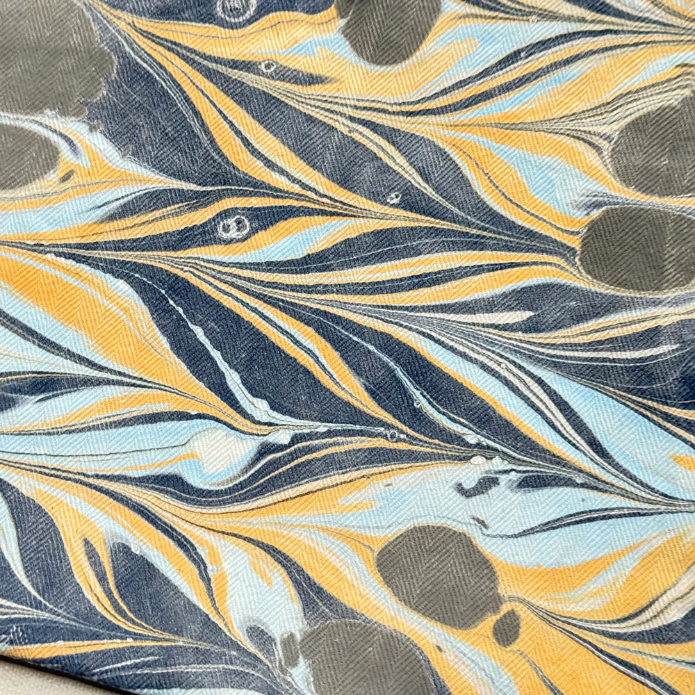 Hand Marbled One-of-a-Kind Zipper Pouch (#P15) - Image 4
