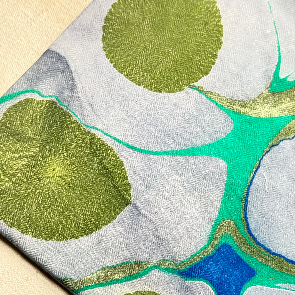 Hand Marbled One-of-a-Kind Zipper Pouch (#P16) - Image 3