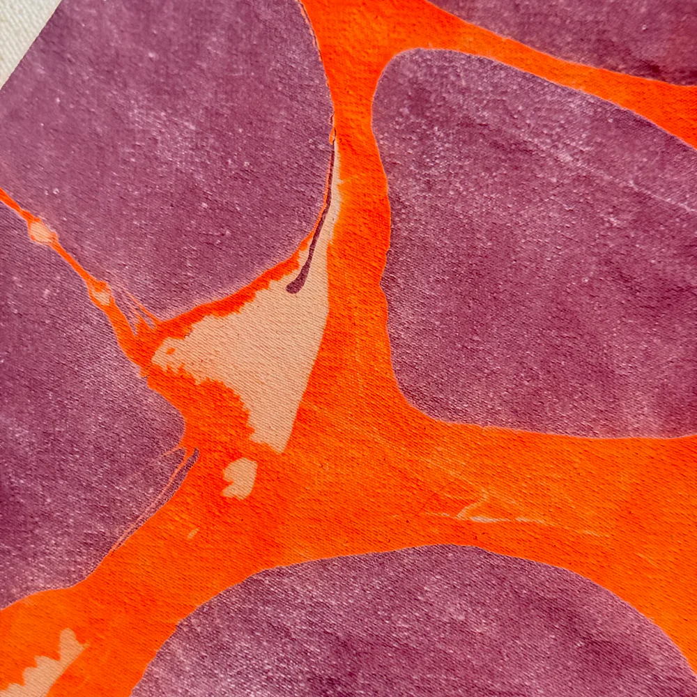 Hand Marbled One-of-a-Kind Zipper Pouch (#P17) - Image 3