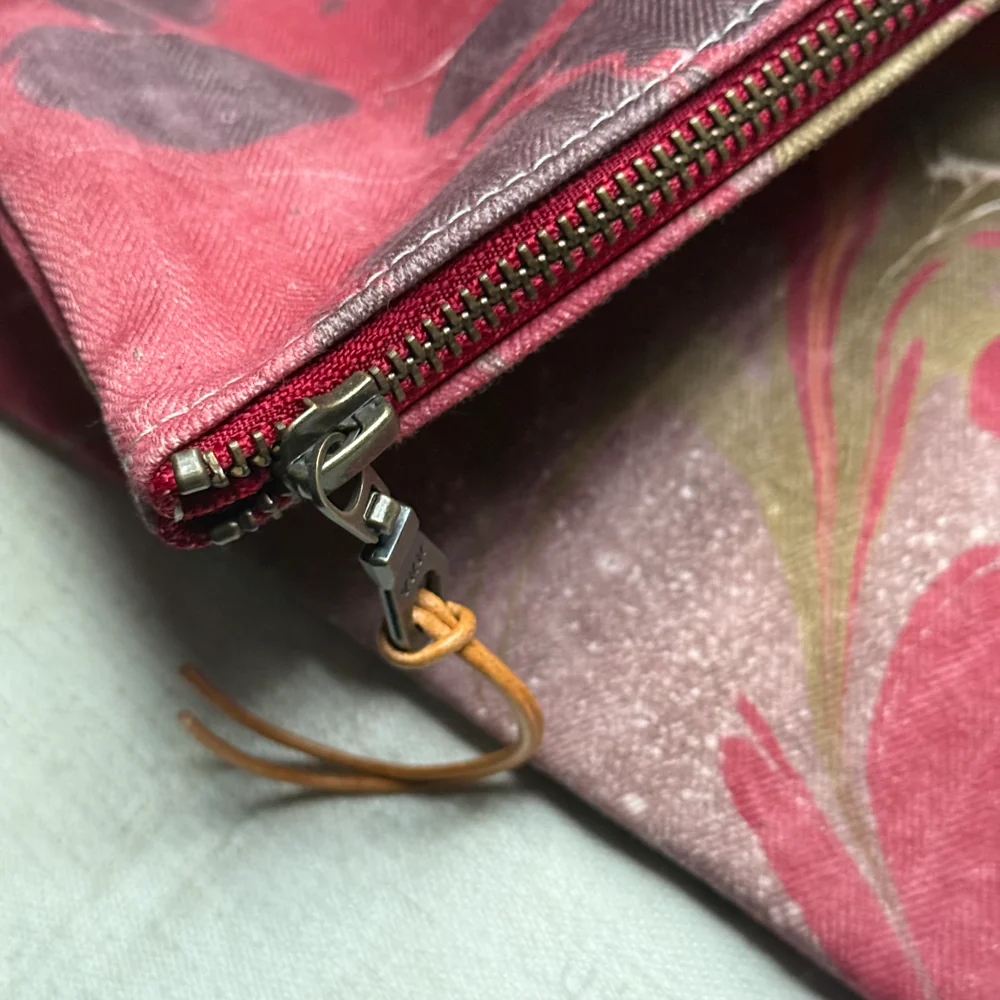 Hand Marbled One-of-a-Kind Zipper Pouch (#P18) - Image 4