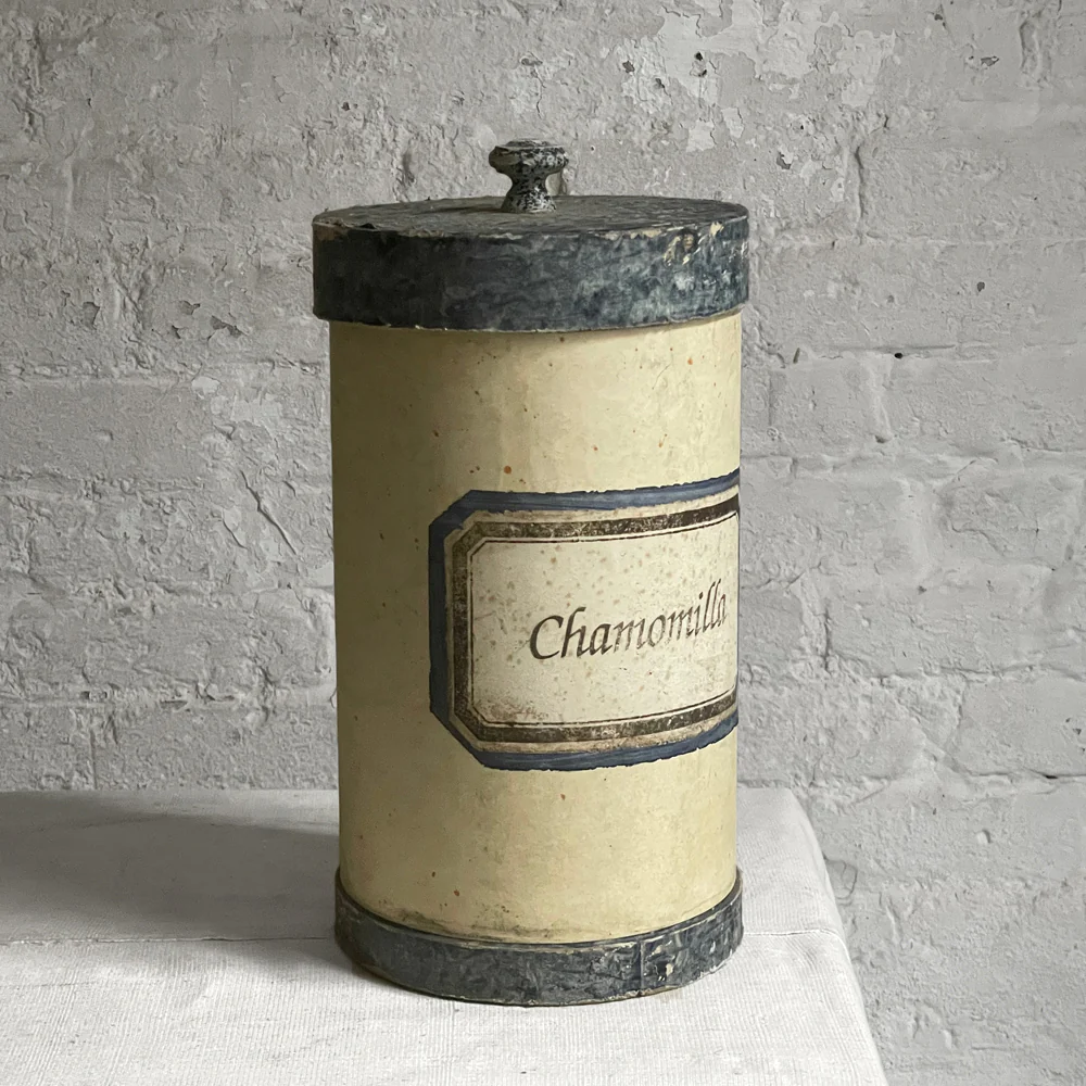 Handmade Italian Paper Boxes - Yellow with Blue Trim