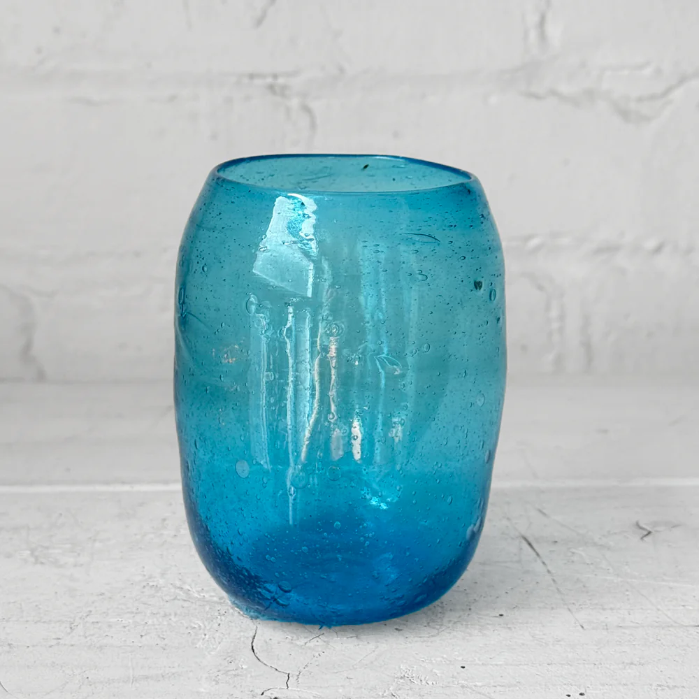Herati Glass Tumbler in Turquoise
