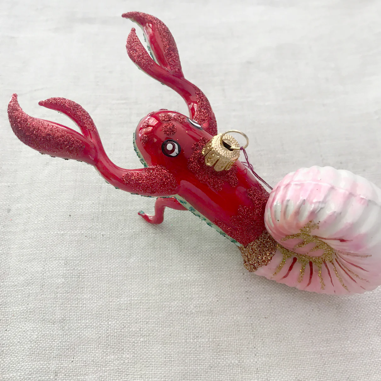 Hermit Crab with Pink Shell Ornament - Image 3