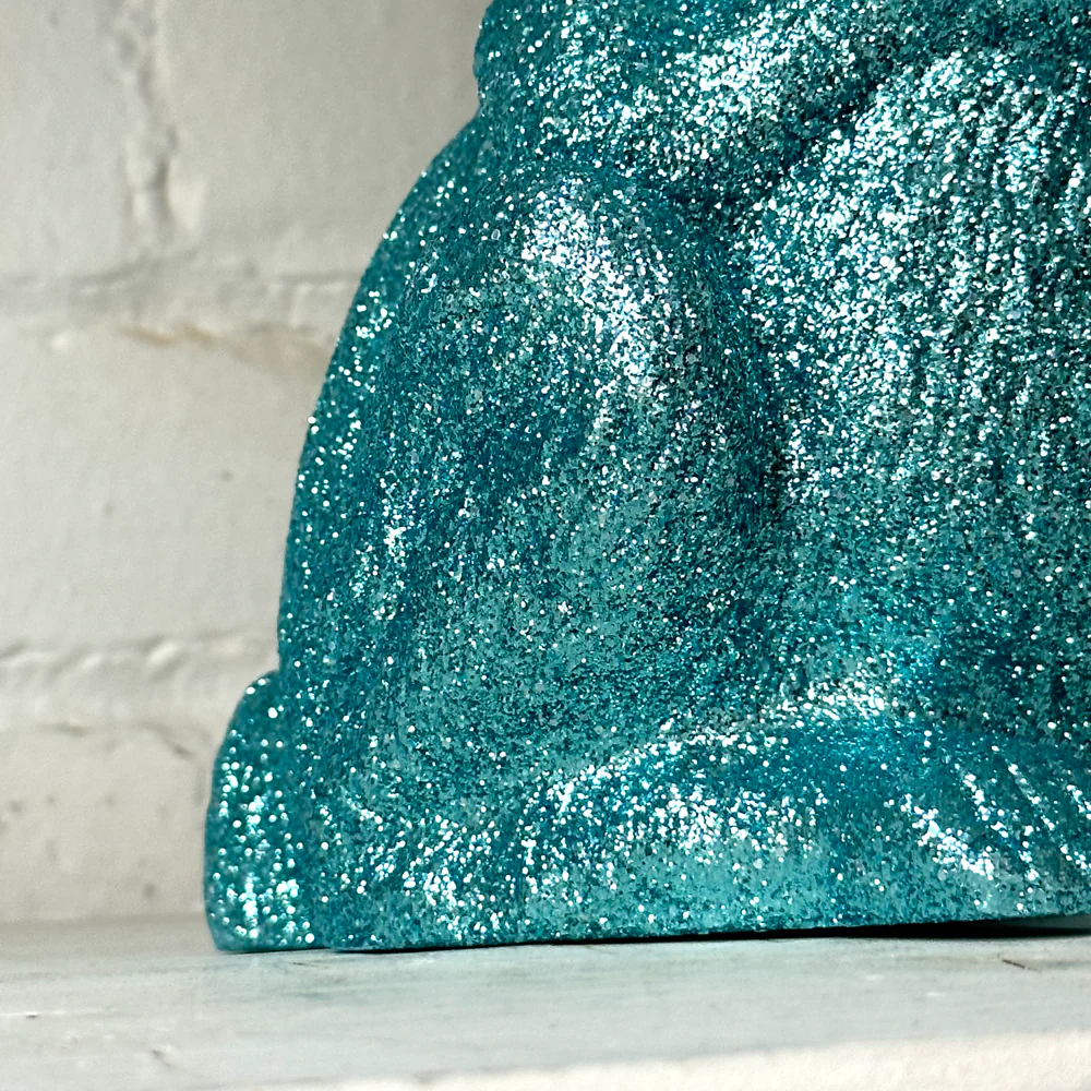 Ino Schaller Large Standing Glitter Bunny in Dark Blue - Image 3