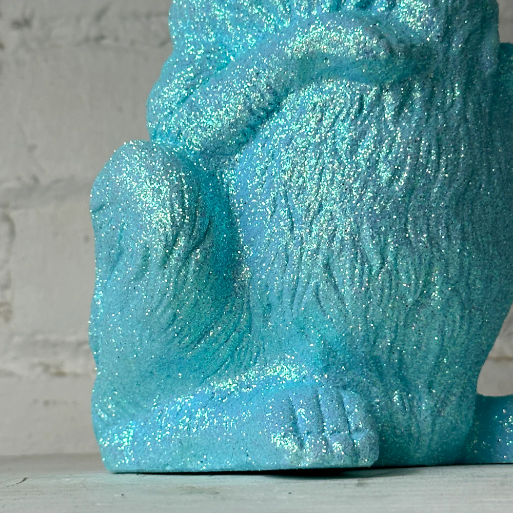 Ino Schaller Large Standing Glitter Bunny in Light Blue - Image 5