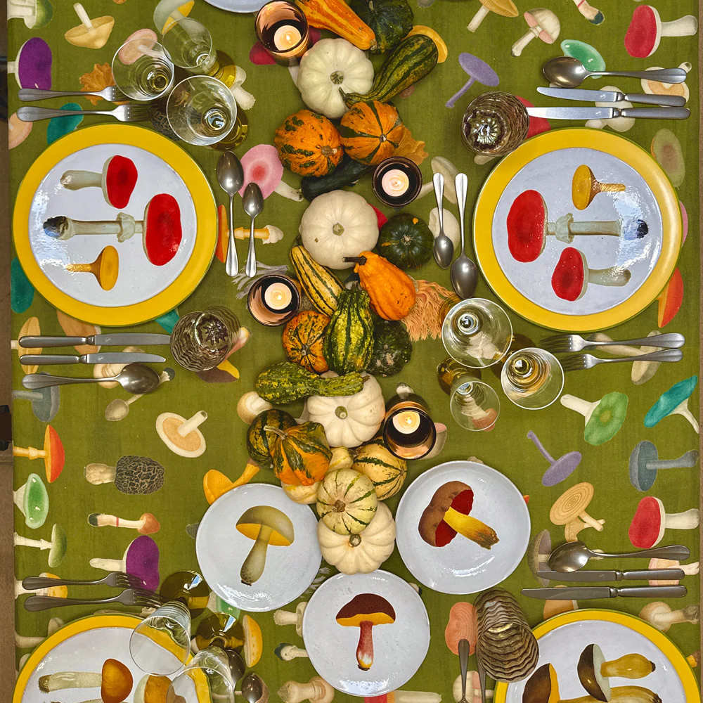 Summerill & Bishop x John Derian "Fungi" Tablecloth - Image 4