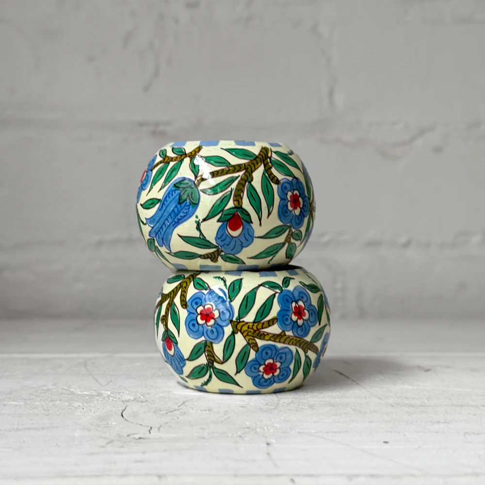 Kashmir Loom x Madeline Weinrib Papier-Mâché Napkin Rings - Image 2