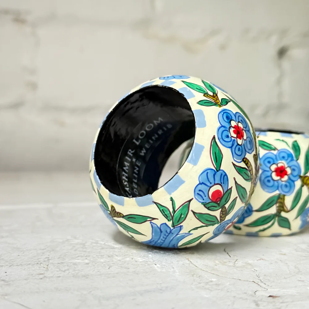 Kashmir Loom x Madeline Weinrib Papier-Mâché Napkin Rings - Image 3