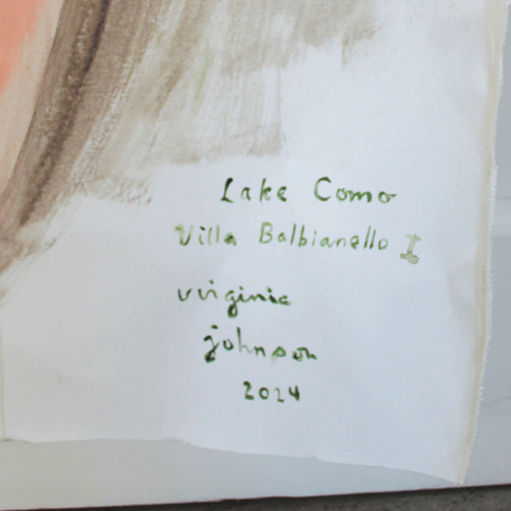 "Lake Como Villa Babianello I" Painted Backdrop by Virginia Johnson - Image 4