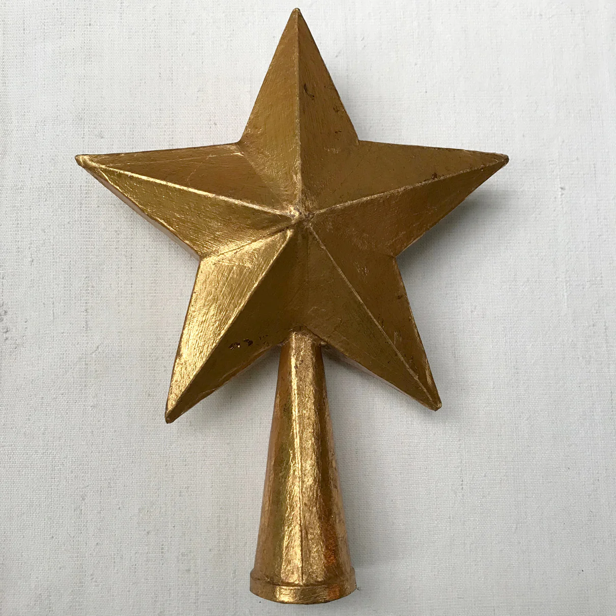 Large 5 Point Star Tree Topper in Antique Gold - Image 2