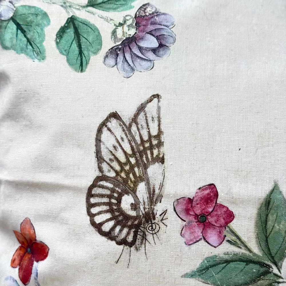 Large Canton Fringe Pillow in Green (No. 70A) with Linen Backing (#MD-03) - Image 3