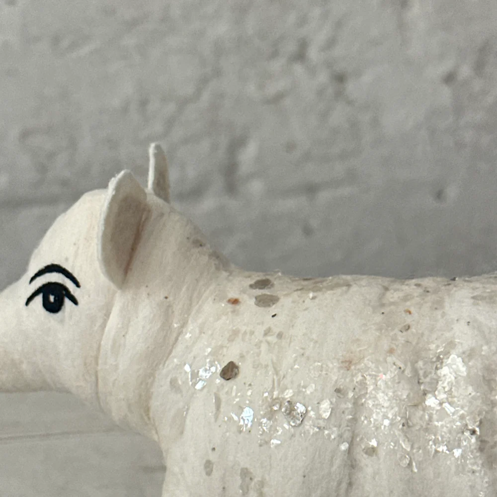 Large Cotton Polar Bear Ornament - Image 3