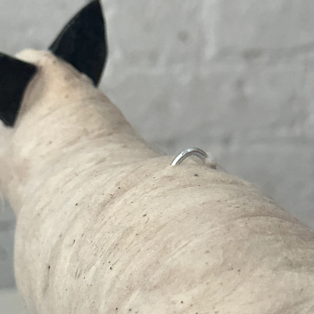 Large Cotton White Cat Ornament - Image 3