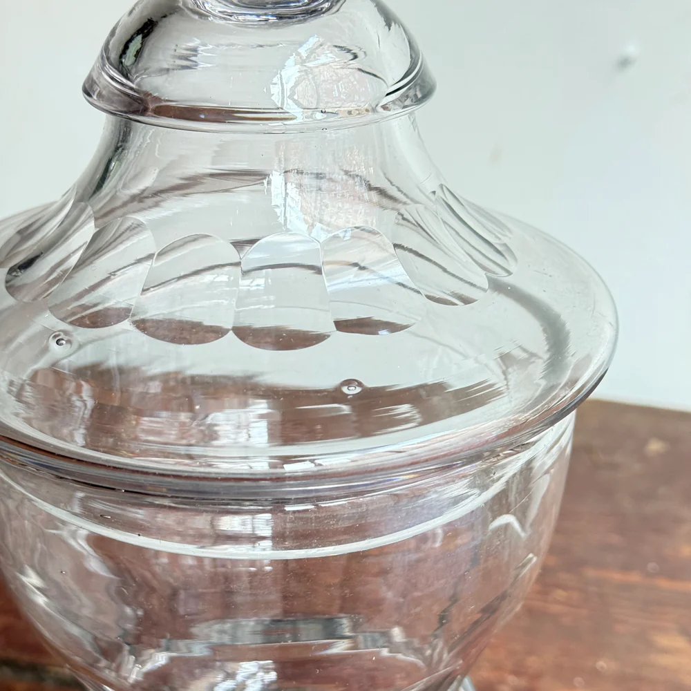 Large Footed 19th-century French Candy Jar (17F) - Image 2
